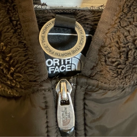 The North Face Oso Womens Small Full Zip Fleece Outdoor Hoodie Jacket Dark Brown - Picture 5 of 13